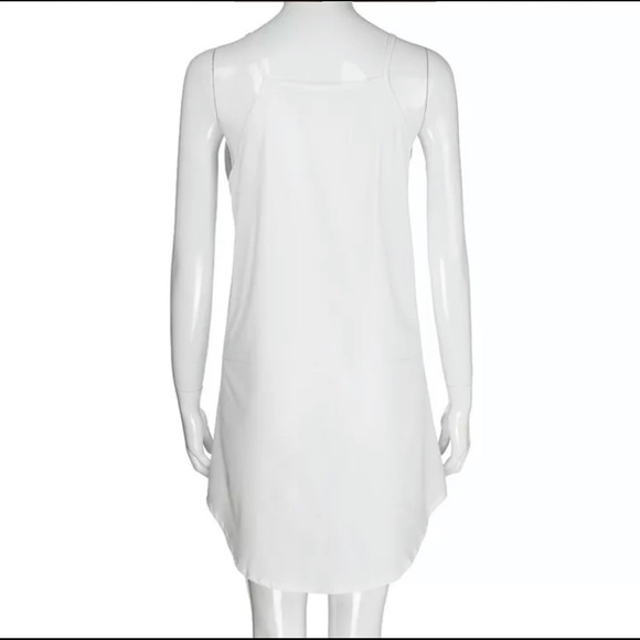 Women Fashion Sleeveless White Dress - Picture 5 of 6